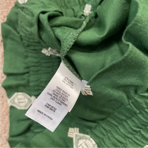 NWOT House of Harlow 1960 Boho Green Wide-Leg Elastic Waist Drawstring Pants M - Picture 9 of 12